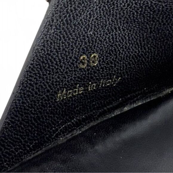 Authentic GIVENCHY Black Floral Print Leather Dual Strap Slides Size EU38 - Picture 11 of 12